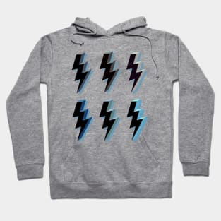 Varied Blues Lightning Bolt Collection Hoodie